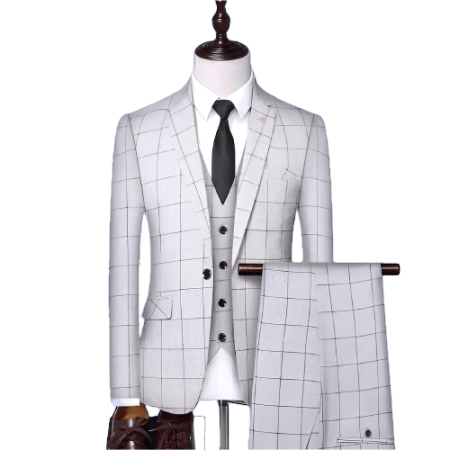 Costume Peaky Blinders Homme Années 20 - Knickerbocker Glencheck + Gilet + Casquette Plate Noir Et Blanc