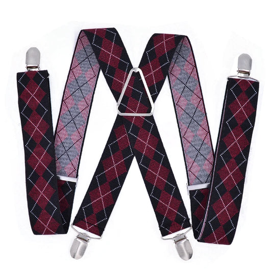 Bretelle Peaky Blinders a quadri rossi