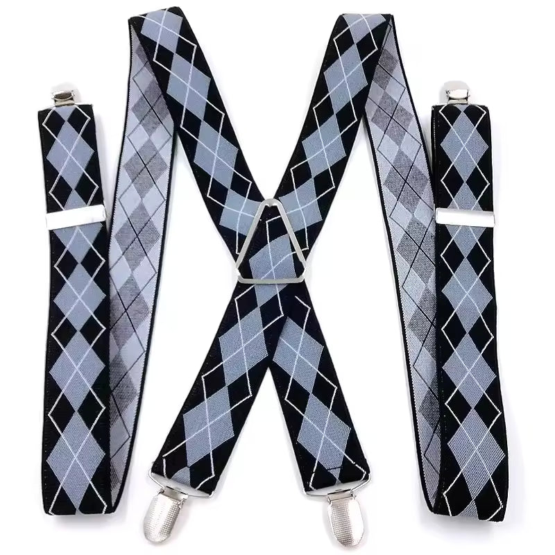 Bretelle Peaky Blinders grigie e nere