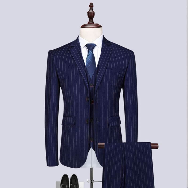 Costume Peaky Blinders Bleu Rayure Thomas Shelby XXS