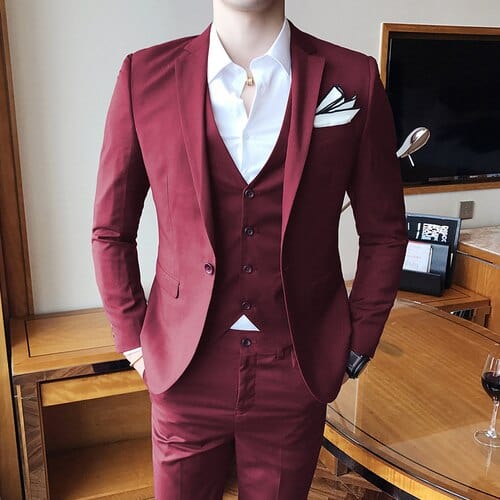 Costume Trois Pièces Rouge Thomas Shelby XS