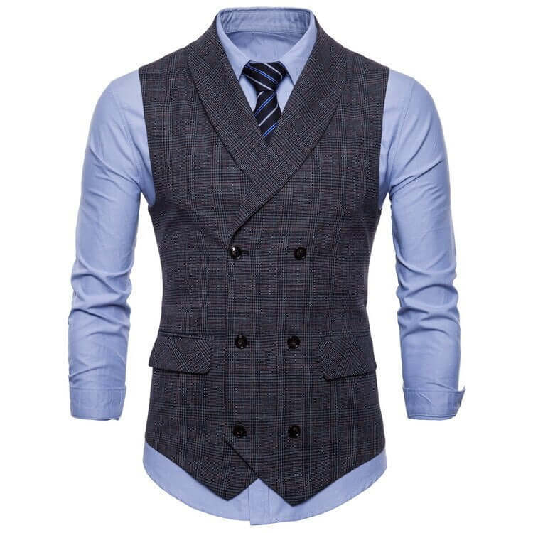 Gilet Peaky Blinders Gris Carreau Thomas Shelby S