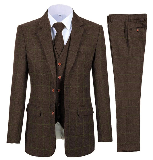 Traje de tweed a cuadros