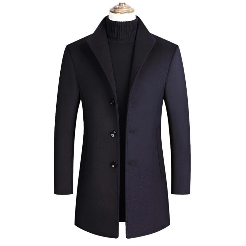 Manteau Long Bleu Marine Thomas Shelby XS