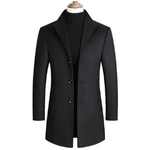 Manteau Long Noir Chic Thomas Shelby XS